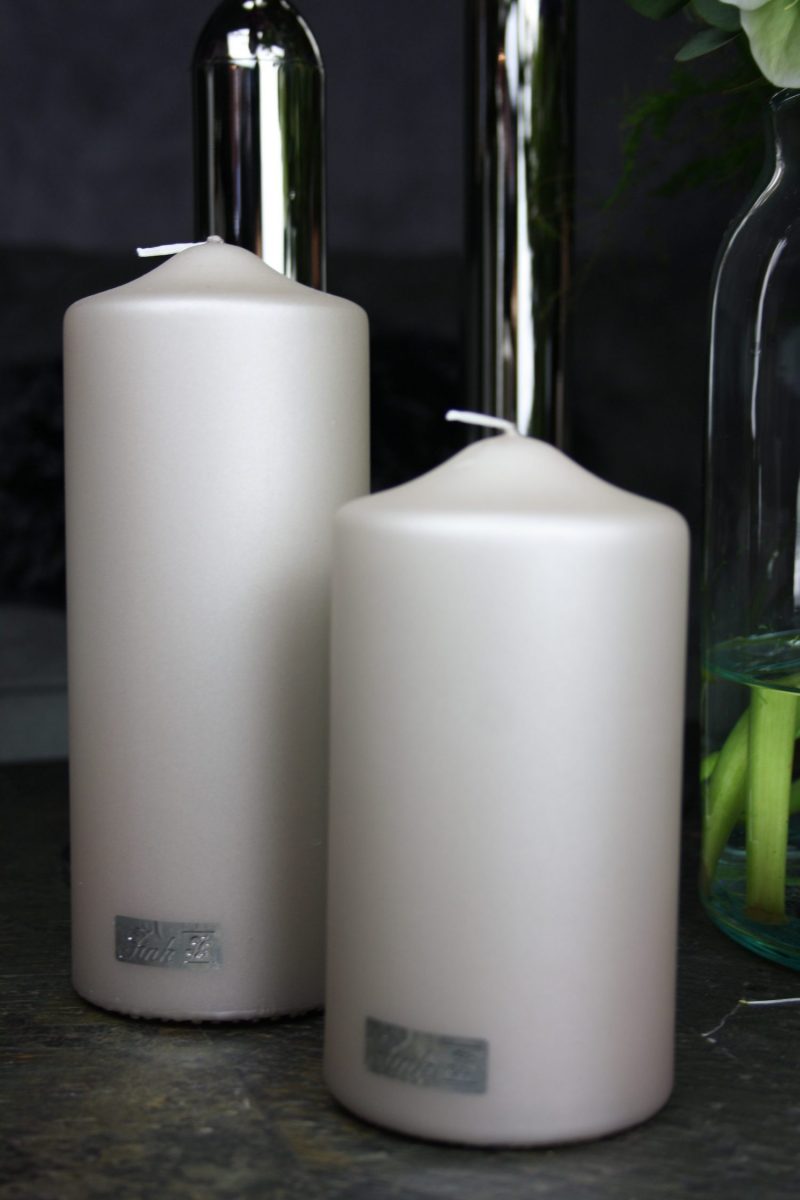 Stumpenkerzen metallic - Fink