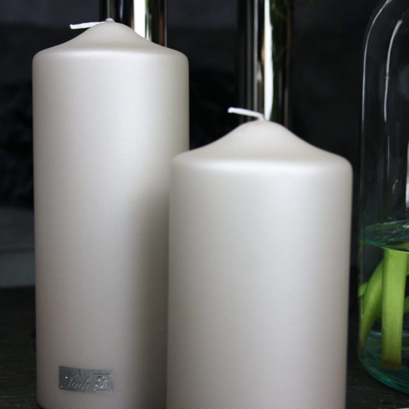 Stumpenkerzen metallic - Fink